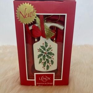 Lenox Holiday Sleigh with box Christmas Ornament.